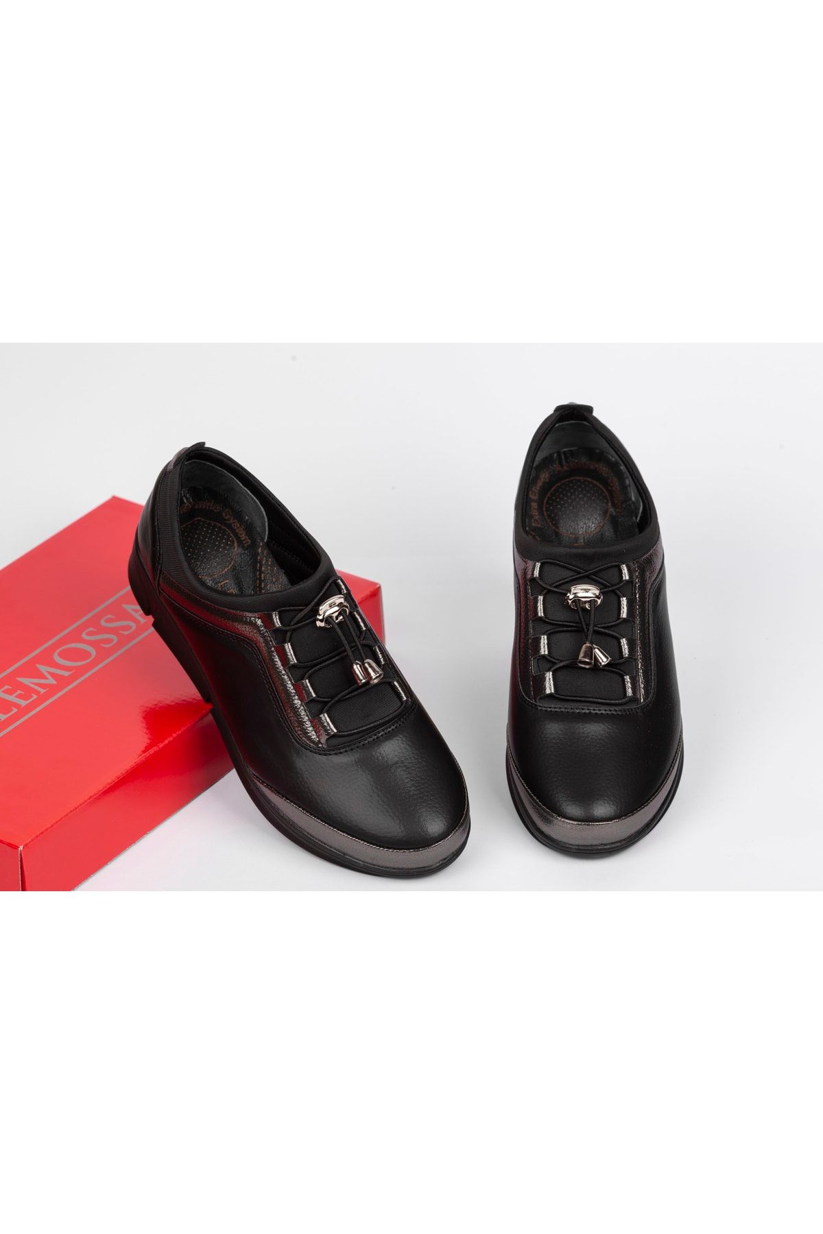 LEMOSSA SHOES Kadın Siyah Ortopedik Anne Babet Ayakkabı Anne Ayakkabı Günlük Ayakkabı Klasik Ayakkabı