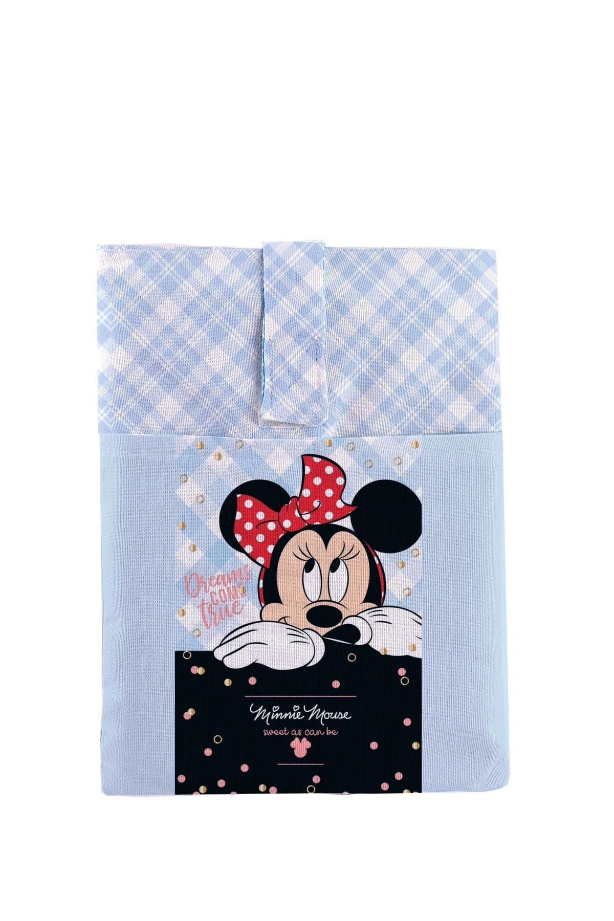 HRS Minnie Mouse Desenli Yıkanabilir Cepli Kitap Kılıfı 20 X 25 Cm Çok Amaçlı Çanta Book Cover