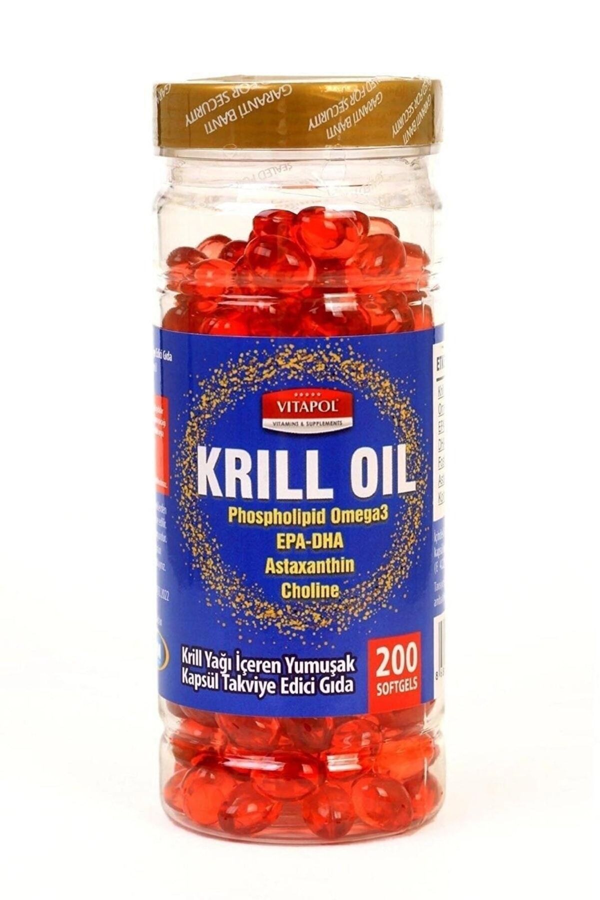 Vitapol Krill Oil Complex Astaxanthin+choline+phosphatidylserine+omega3+epa Dha 200 Kapsül