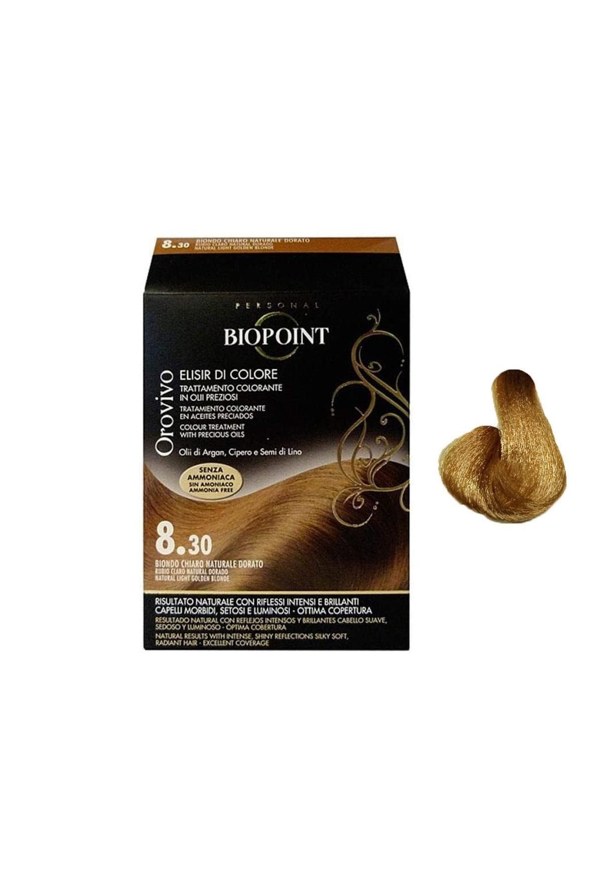 Biopoint Orovivo Elisir Colore Saç Boyası 8.30 Natural Light Golden Blonde - Doğal Altın Sarı