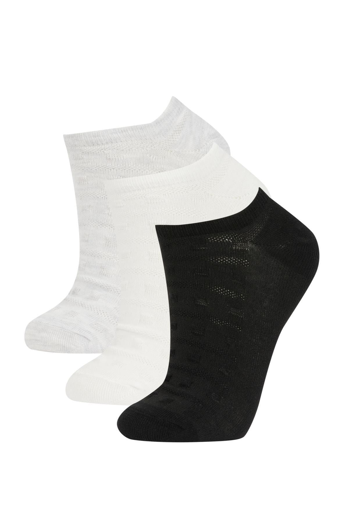Defacto Kadın 3lü Pamuklu Sneaker Çorap Z7570azns
