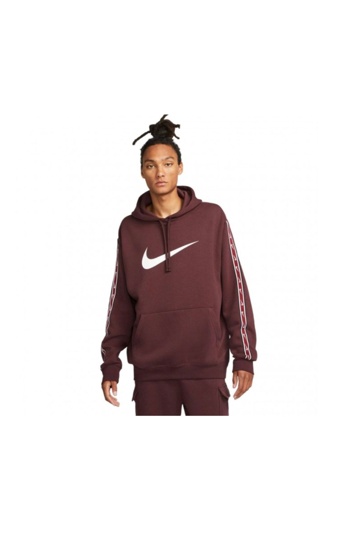 Nike Sportswear Repeat Swoosh Fleece Po Hoodie Erkek Sweatshirt Dx2028-652