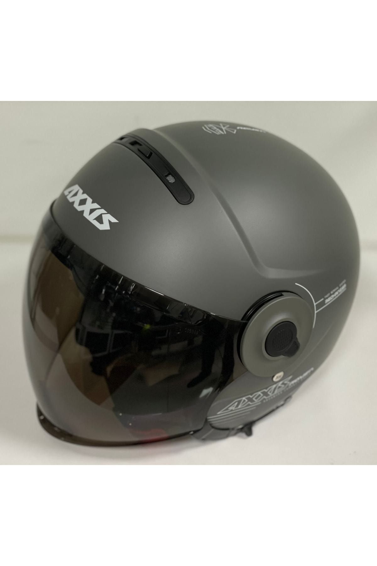 Axxis Kask Raven Çenesiz Mat Titanıum