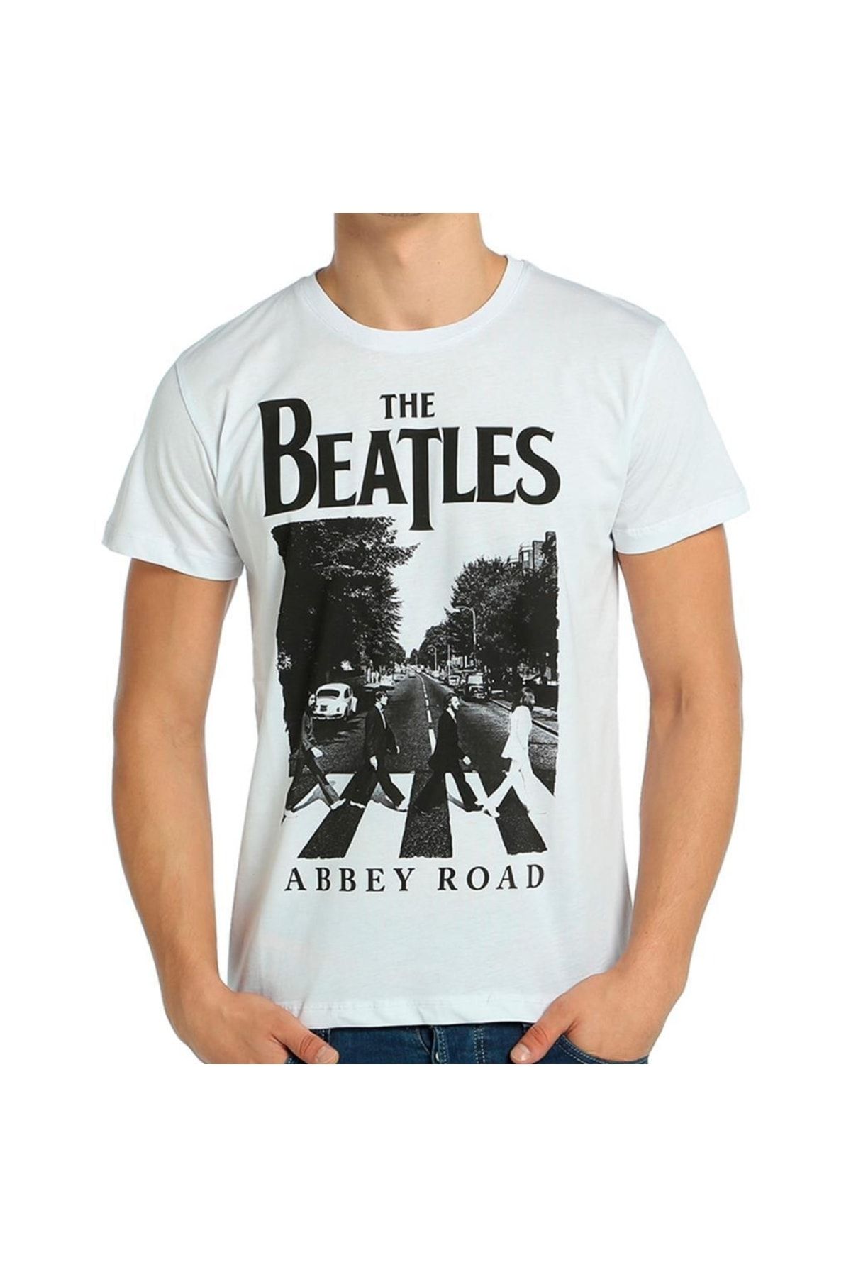 Bant Giyim Erkek Beatles Beyaz T-shirt Tişört