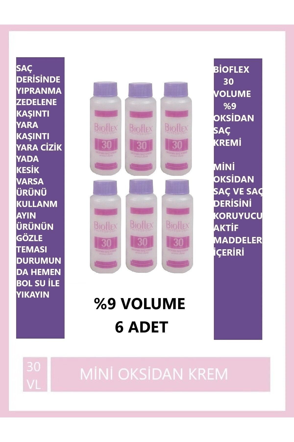 Bioflex 30 Volume %9 Oksidan Saç Kremi X6 Adet