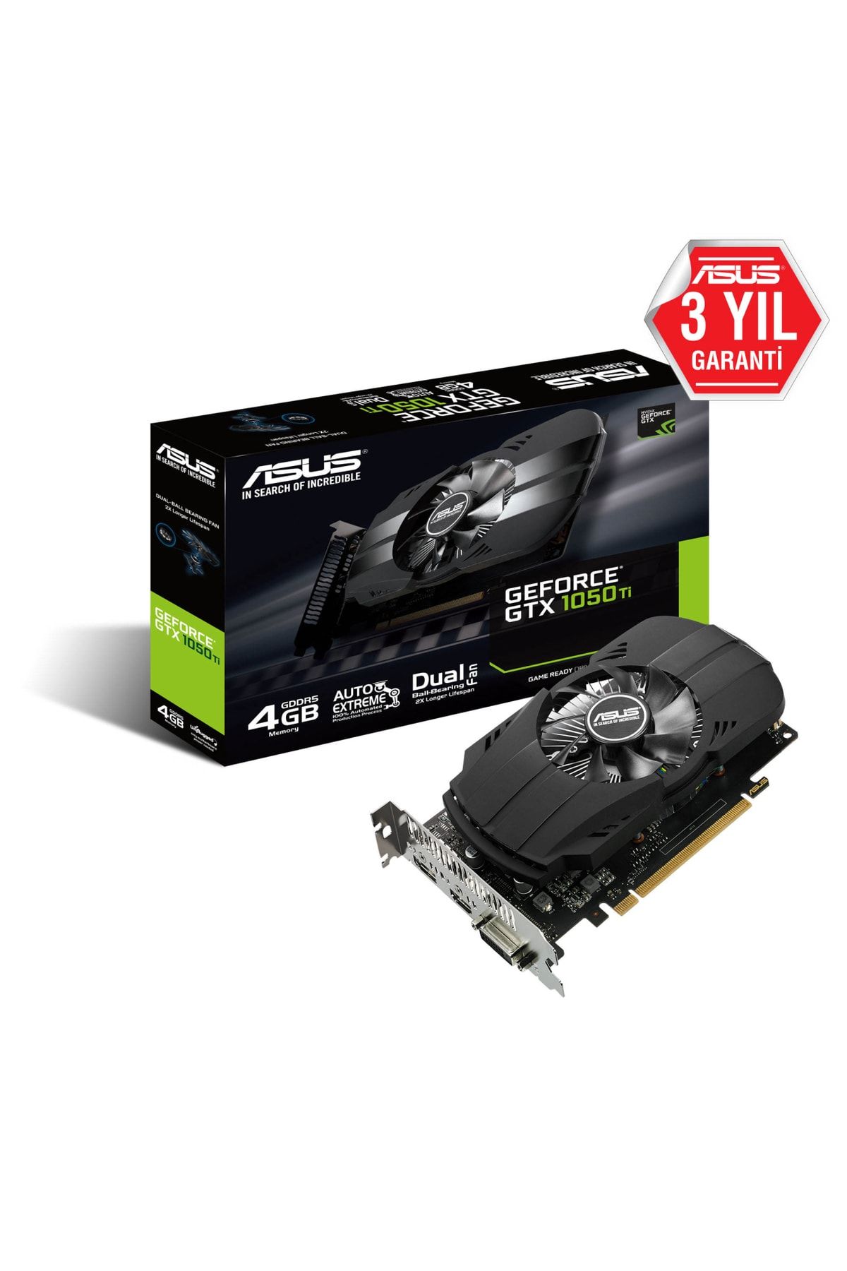 ASUS Ph-gtx1050tı-4g 4gb 128bit Ddr5 Hdmı/dvı/dp Pcı 3.0 Ekran Kartı