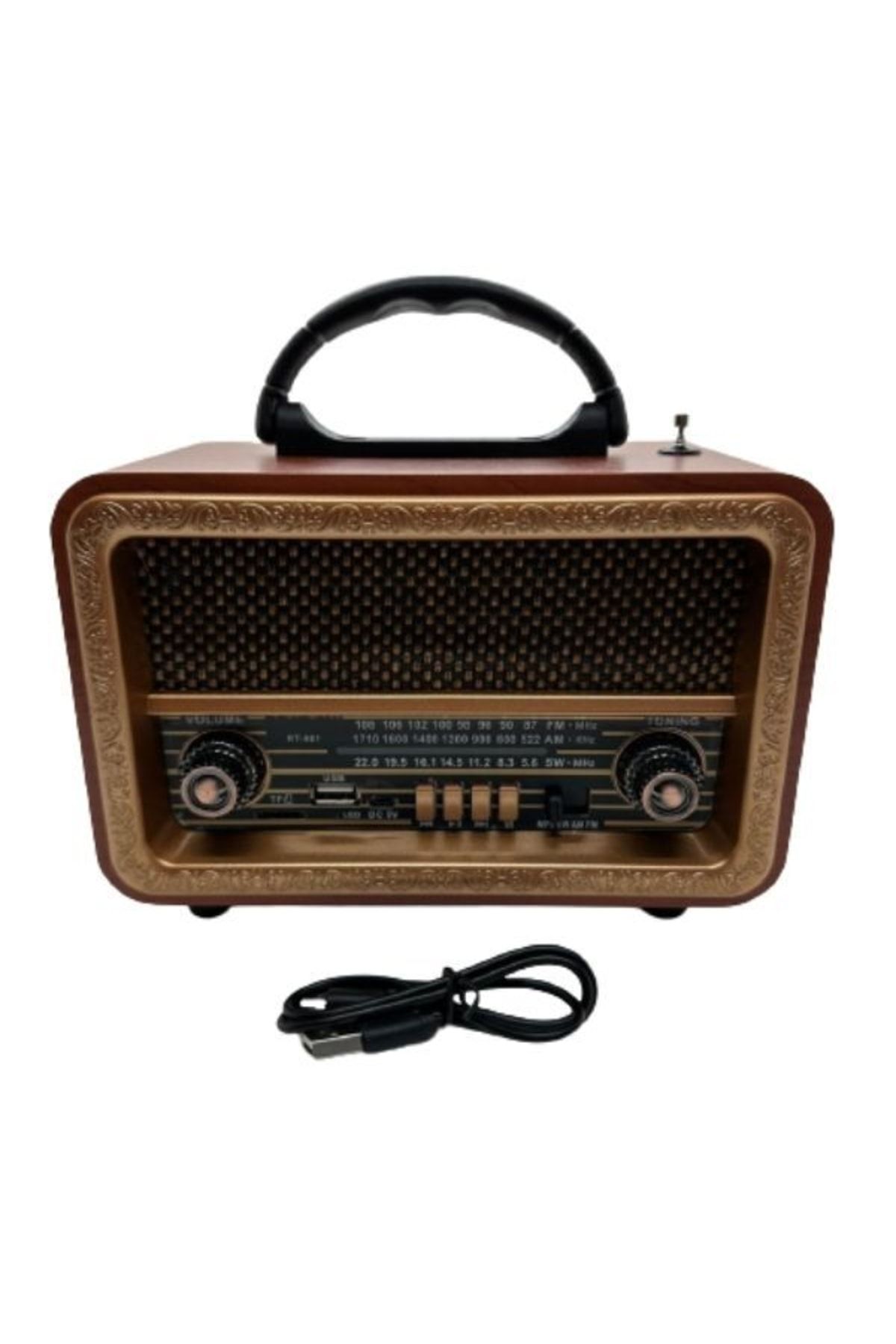 ataşbey Rt-861 Orta Boy Nostalji Müzik Kutusu, Bluetooth, Usb/sd/aux/fm 3 Band Radyo Tws