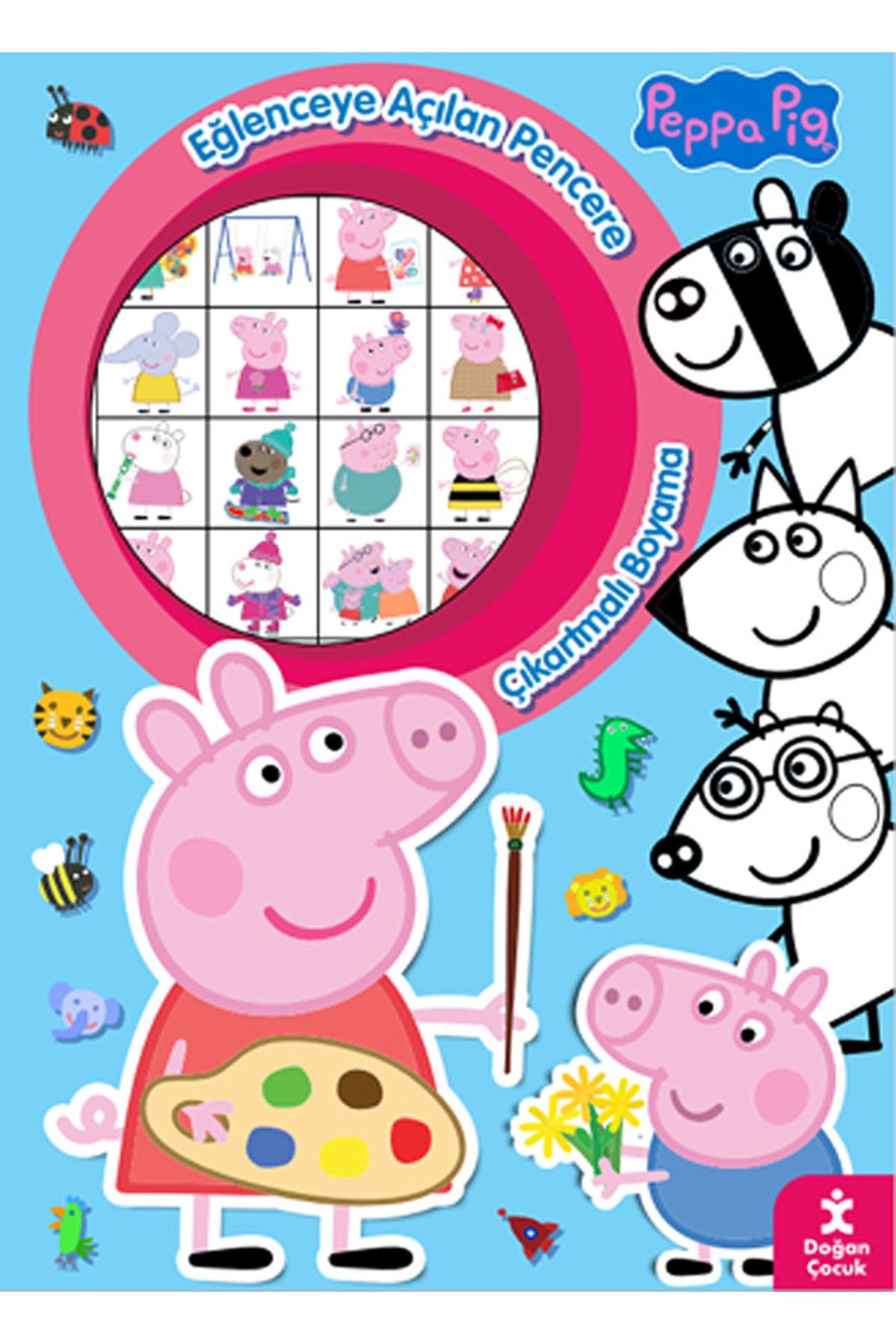 Doğan Çocuk Peppa Pig Eğlenceye Açılan Pencere Çıkartmalı Boyama Kıtabı