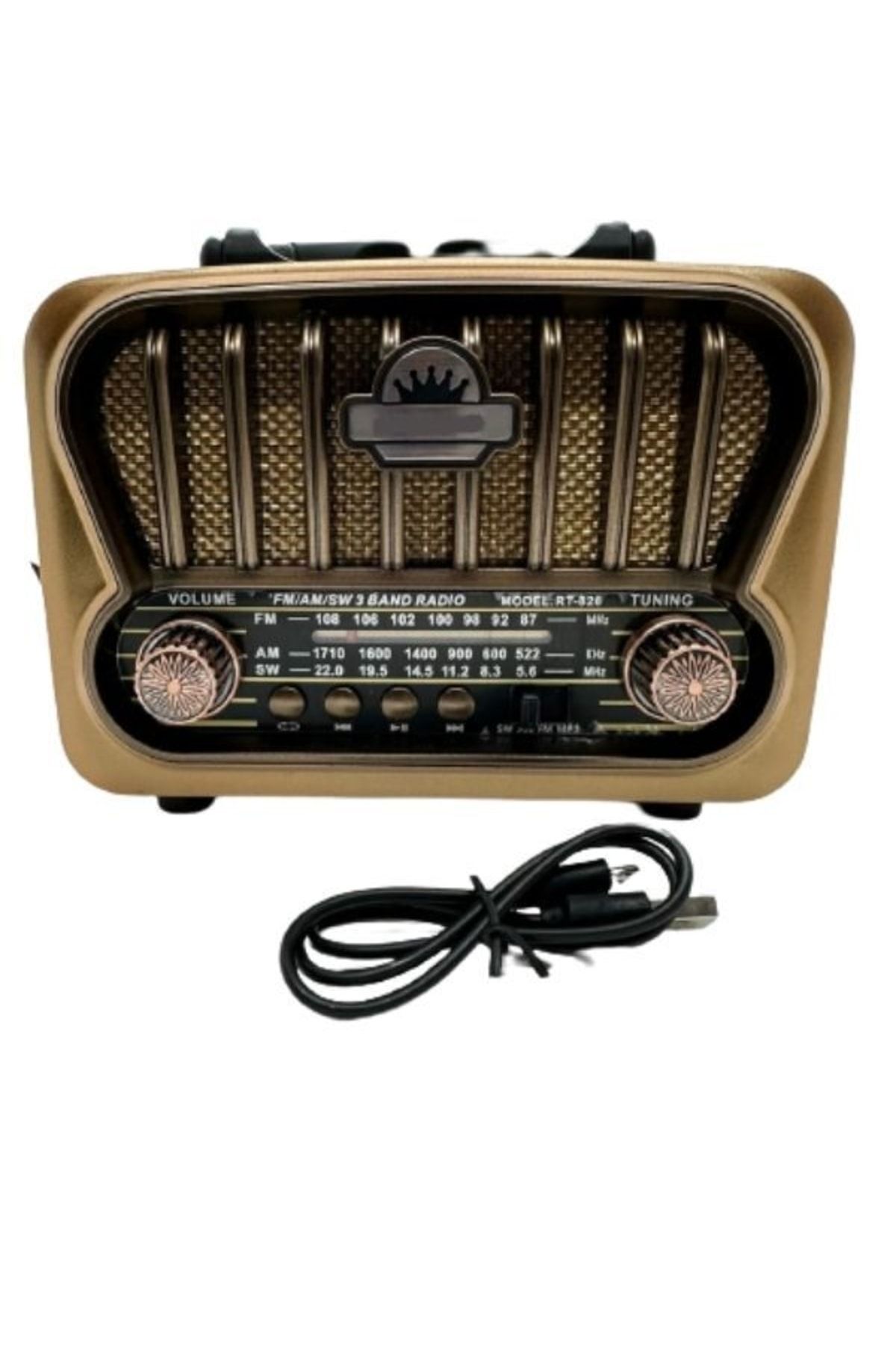 ataşbey Rt-826 Orta Boy Güneş Enerjili Bluetooth, Nostalji , Fm/am/sw 3 Band Radyo ,usb, Sd ,aux Mp3 Player