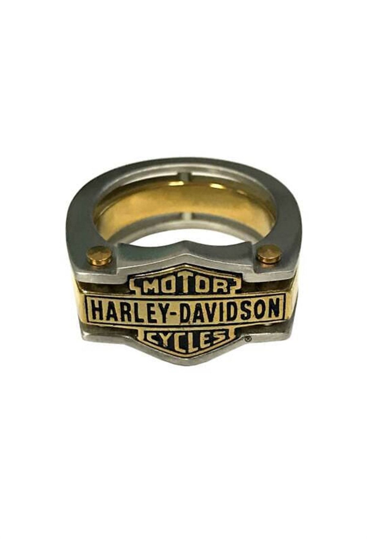 Harley Davidson Harley-davidson B&s Brass & Steel Industrial Yüzük