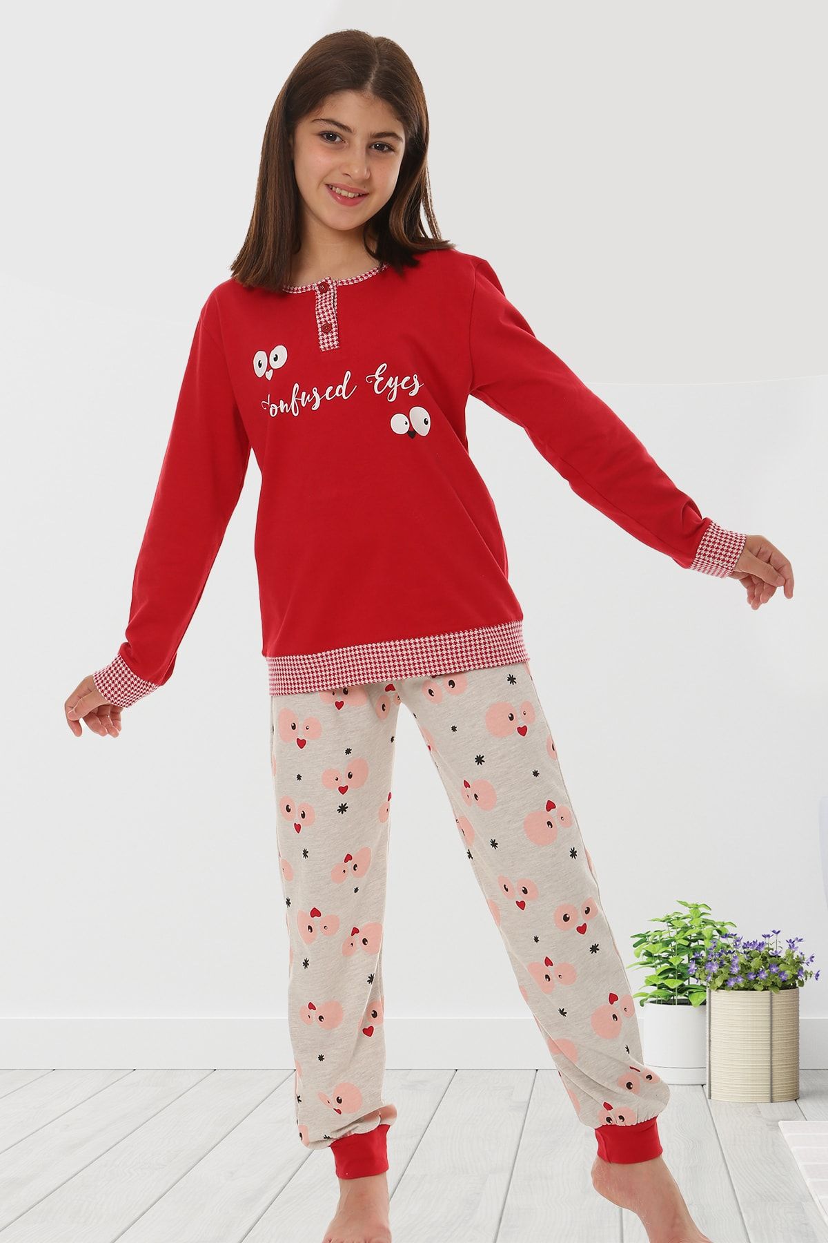 Bella Linda Pamuk Kız Çocuk Pijama Takımı