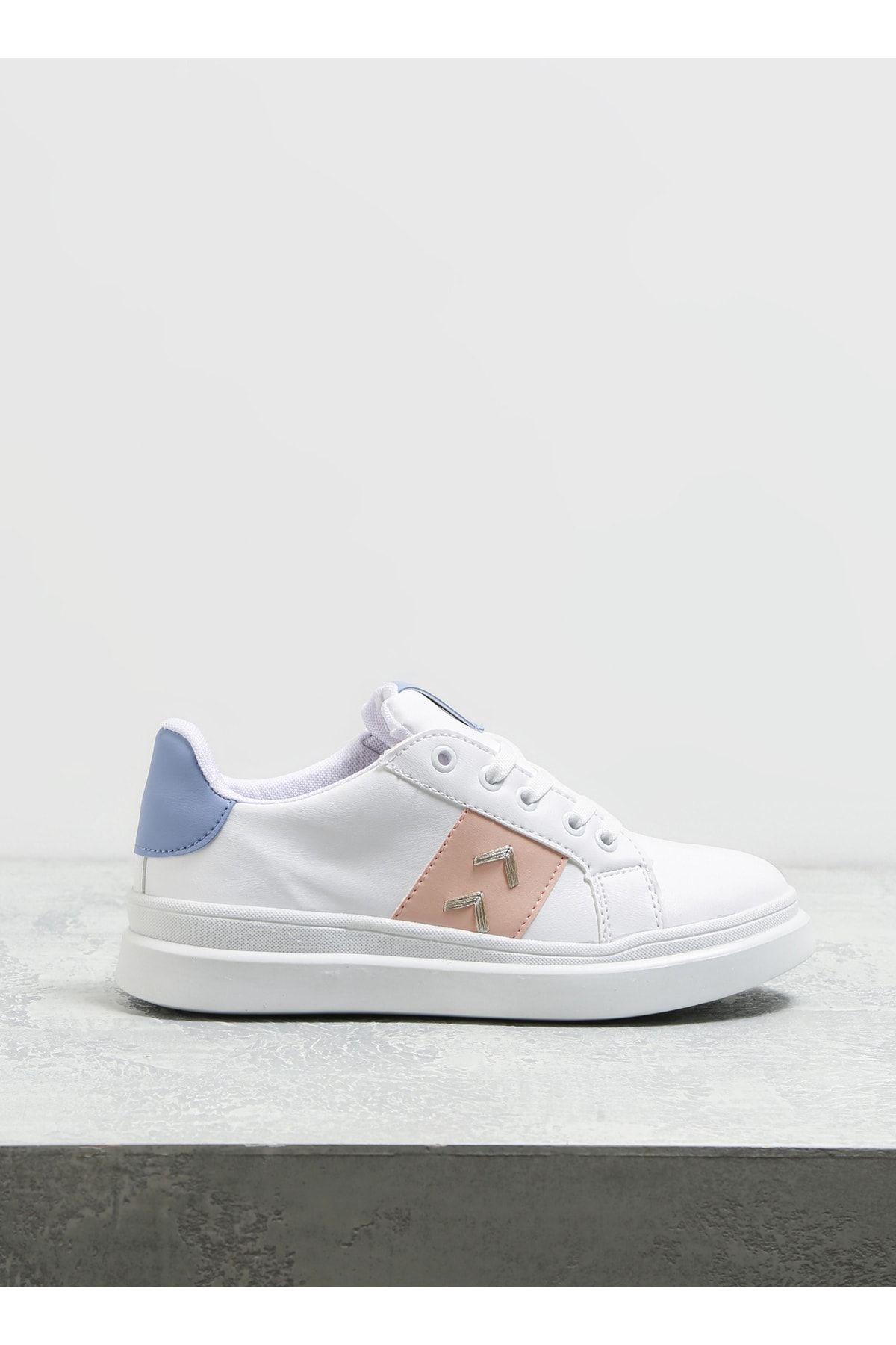 F By Fabrika Beyaz - Mavi Kadın Sneaker Burcha