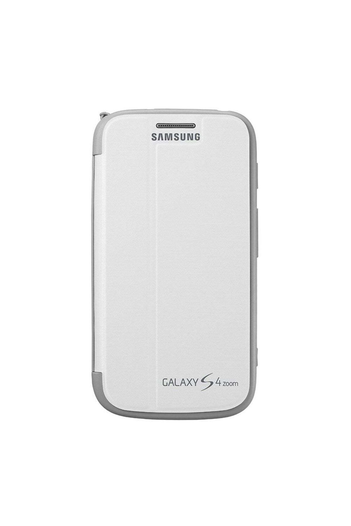 Samsung S4 Zoom Kapaklı Kılıf Beyaz Ef-ggs10fwegww