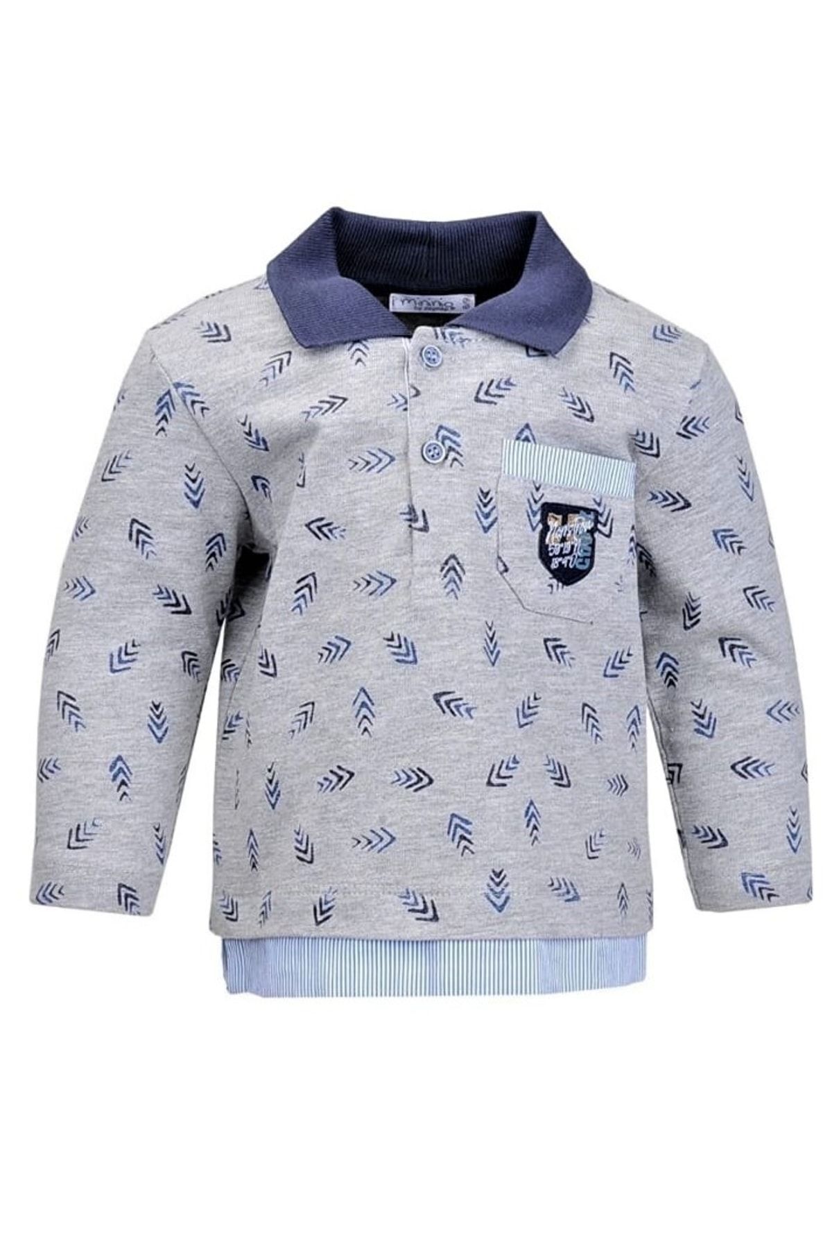 Zeyland Erkek Çocuk Kışlık Grimelaj Renk Gömlek Üstü Sweat Görünümlü Sweatshirt