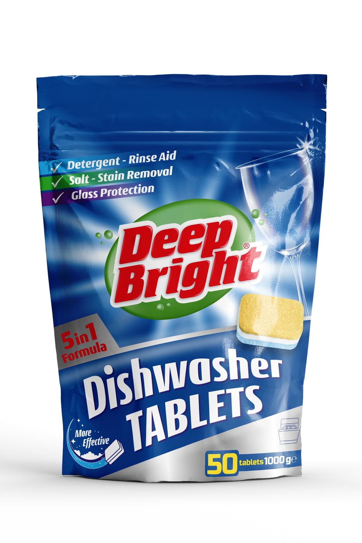 Deep Bright Bulaşık Makinesi Tableti 5'i 1 Arada Formül 50 Adet