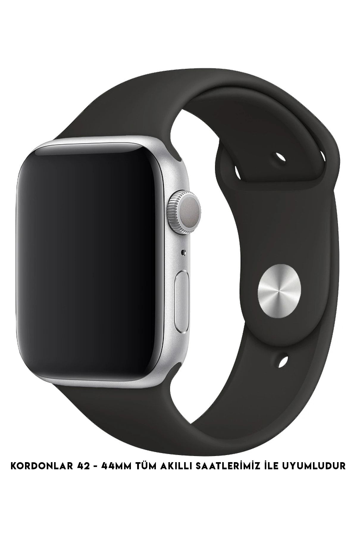 SMARTEST Apple Watch - Gs8 Dt7-8 T700s T500 2 3 4 5 6 7 8 Se Ultra Uyumlu 42 44 45mm A+ Kalite Kordon Siyah