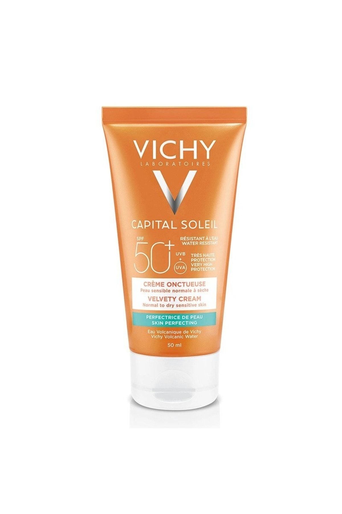 Vichy Capital Soleil Spf50+ Velvety - Koyu Lekeler & Kırışıklık Görünümünü Azaltan Yüz Güneş Kremi 50 Ml