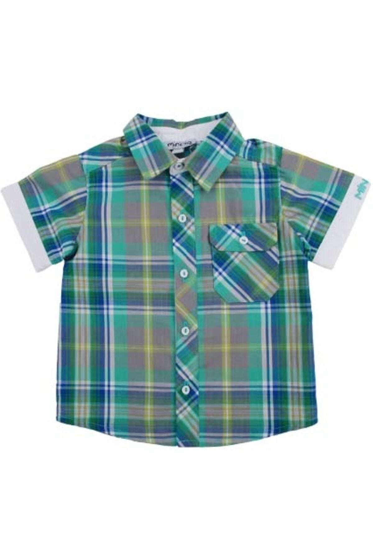 Zeyland Erkek Çocuk %100 Pamuk&cotton Ekose Kareli Yeşil Renk Bayramlık Gömlek