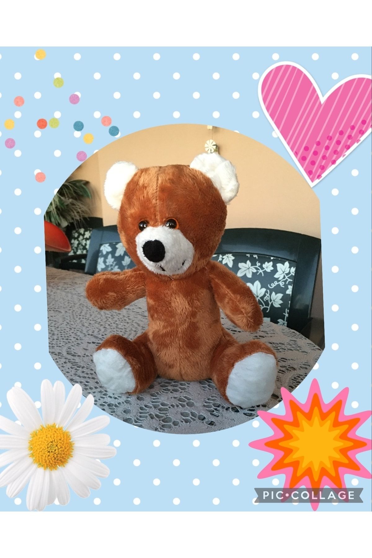 AZİZ OYUNCAK 25 Cm Peluş Oyuncak Ayıcık Yumoş Teddy .. Sevdiklerinize Özel Bir Hediye