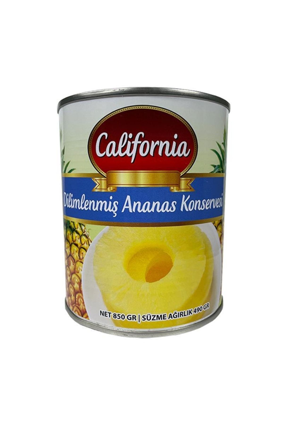 KALİFORNİA Kaliforniya Ananas Konserve Dilimli 850 Gr