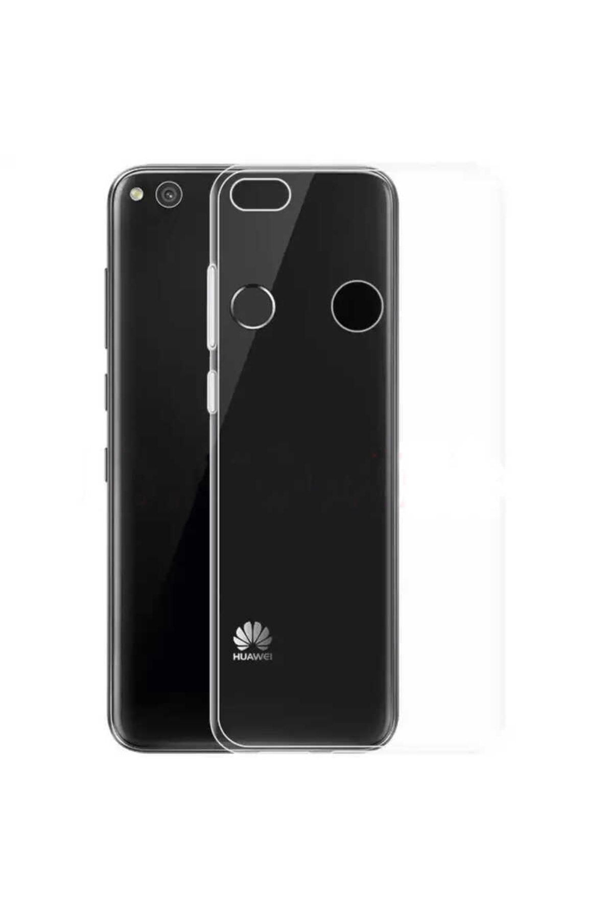 Genel Markalar Huawei P8 Lite Uyumlu Kılıf Kamera Korumalı Yumuşak Şeffaf Ince Süper Silikon Kapak