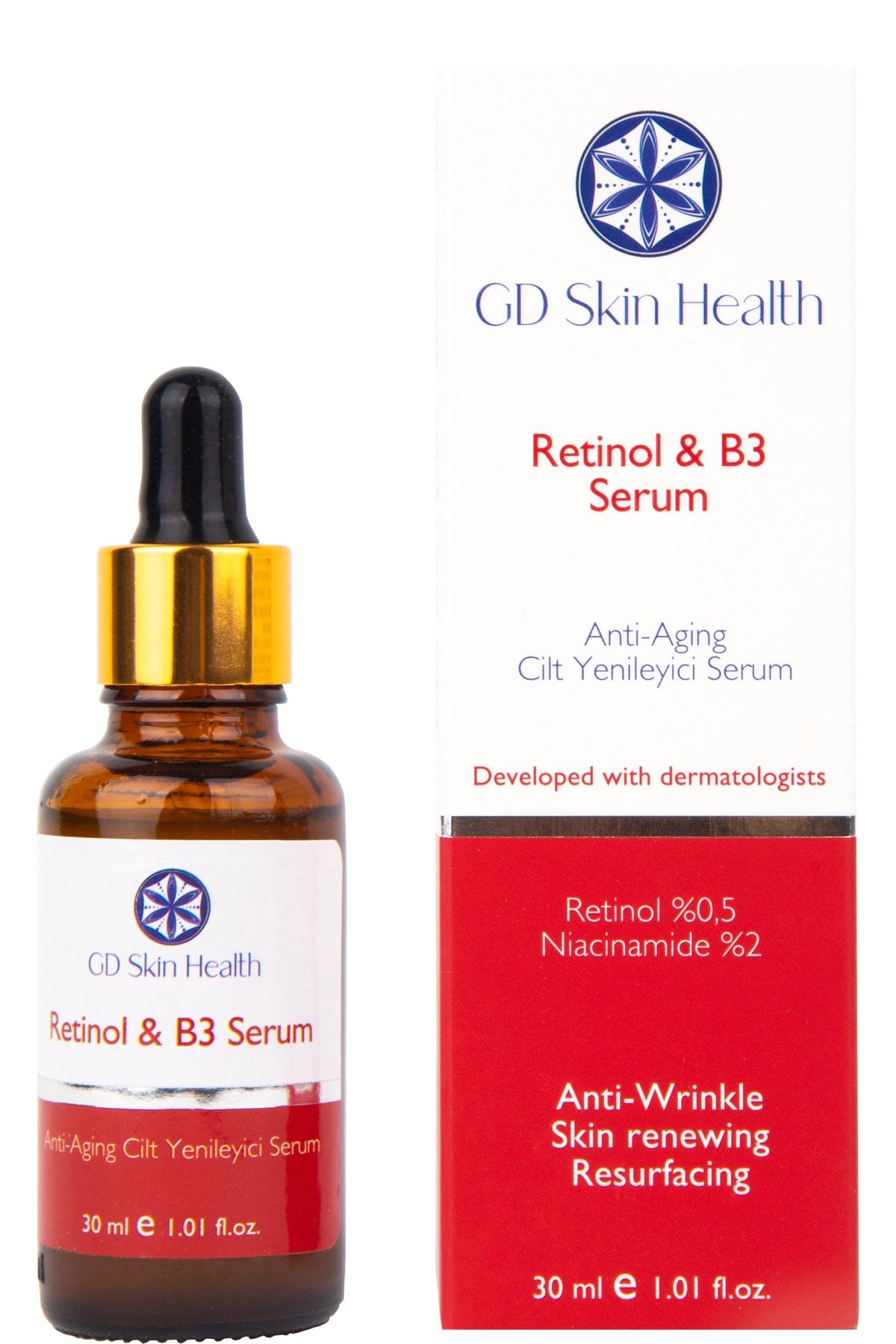 GD skin Health Retinol & Vitamin B3 Yaşlanma Karşıtı Serum Anti-aging Cilt Yenileyici Serum