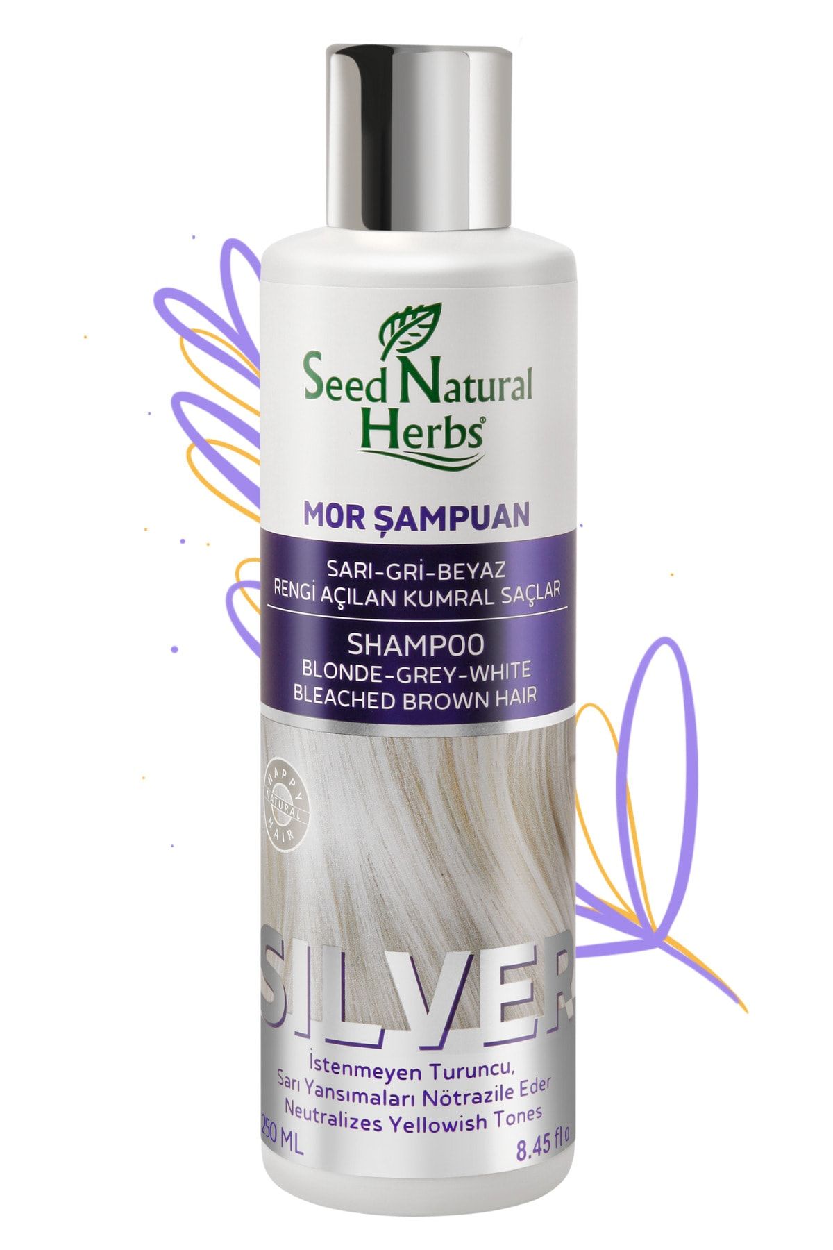 Seed Natural Herbs Silver Mor Şampuan 250 Ml 8681137004110