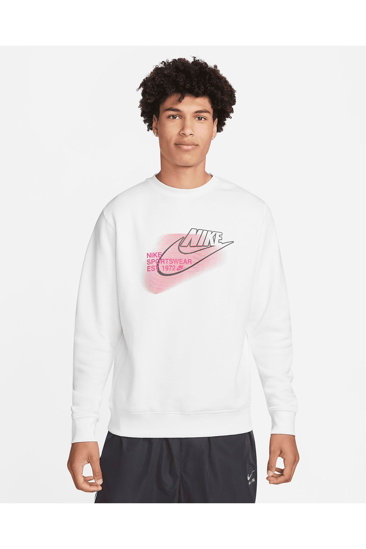 Nike Sportswear Beyaz Erkek Sweatshirt Fd0415-100 Fd0415-100