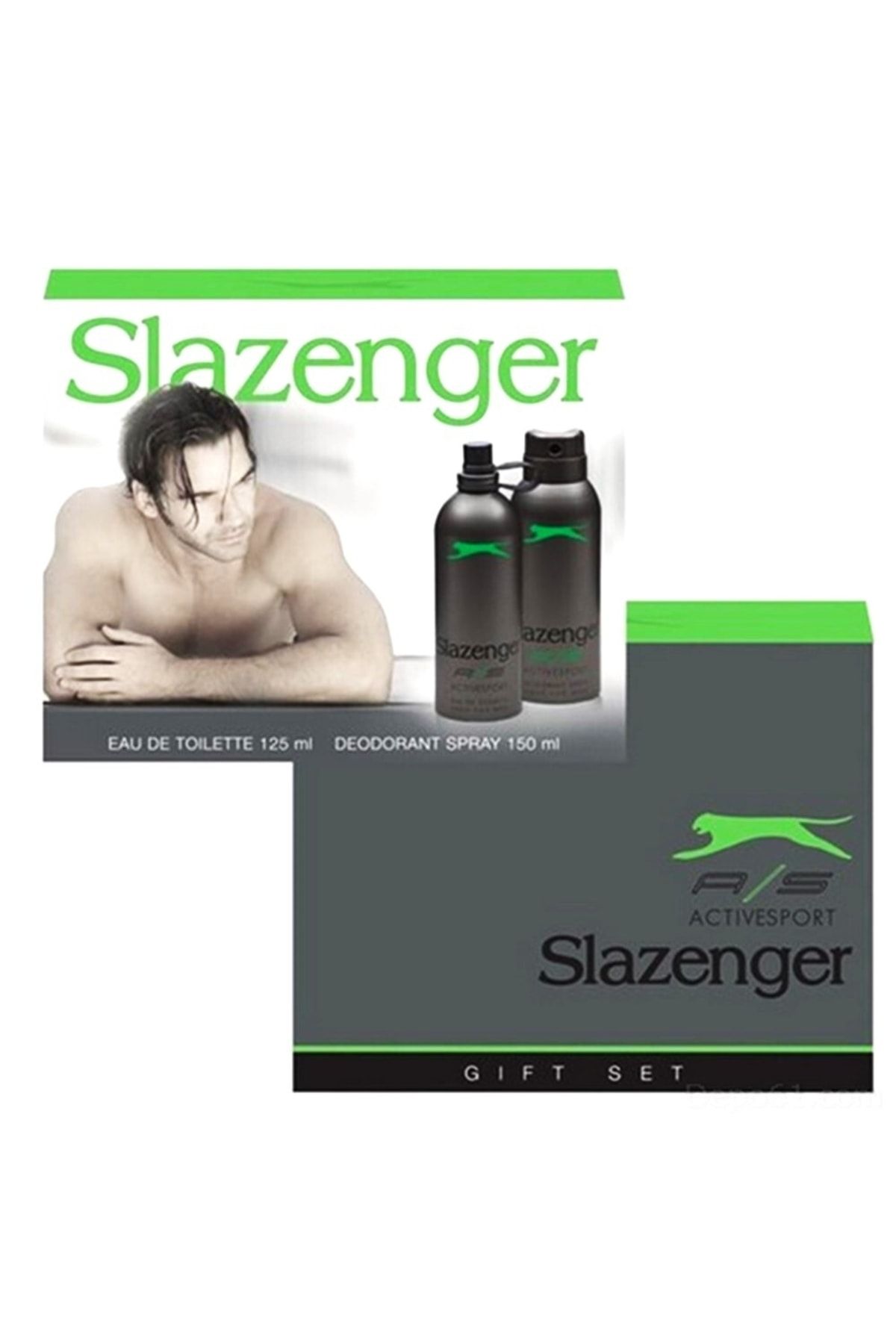 Slazenger Parfüm Edt 125ml + 150ml Erkek Deodorant Kofre Set Yeşil 1 Set