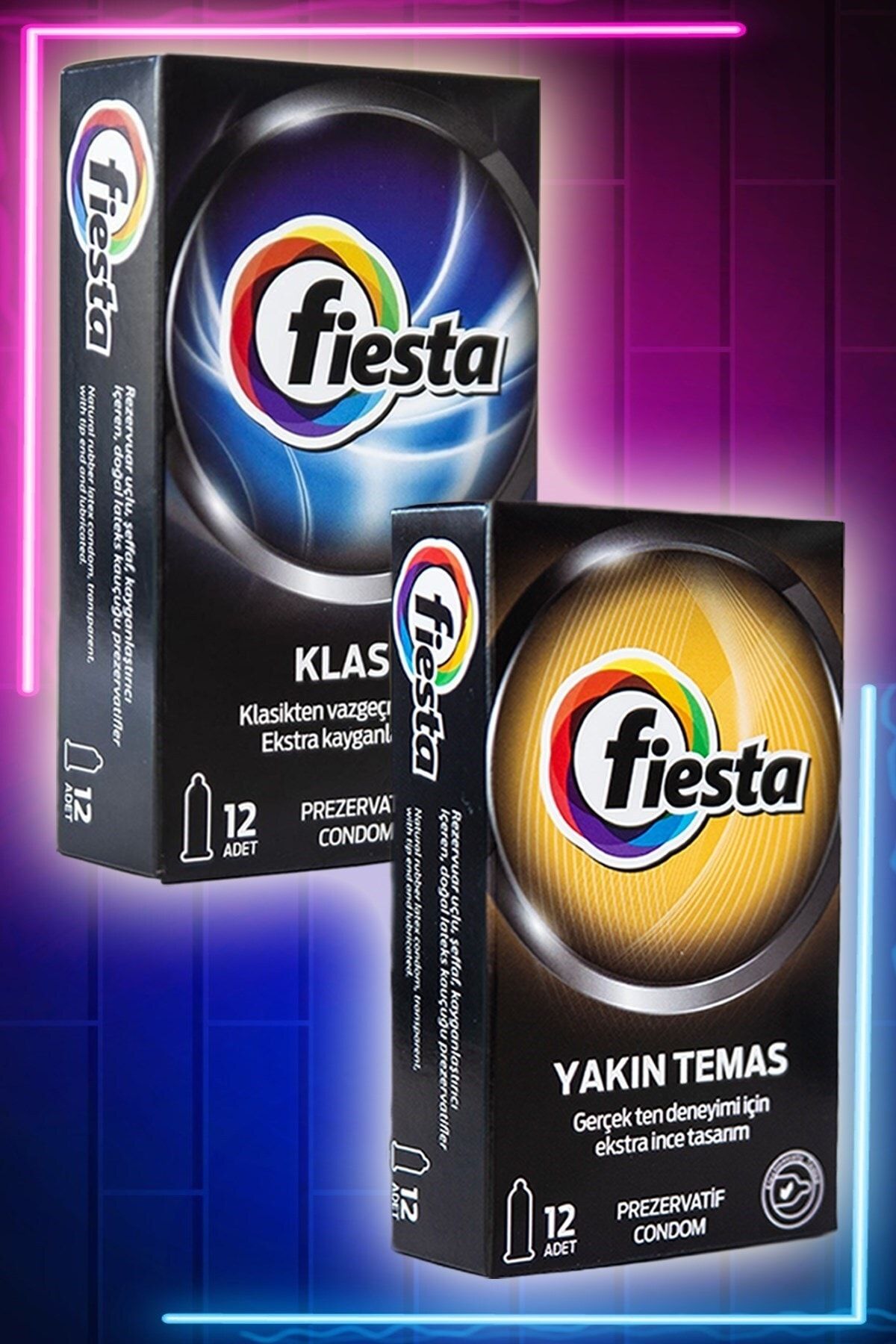 Fiesta Ultra Ince Prezervatif Ve Klasik Sevenler Için 2'li Ekonomik Paket
