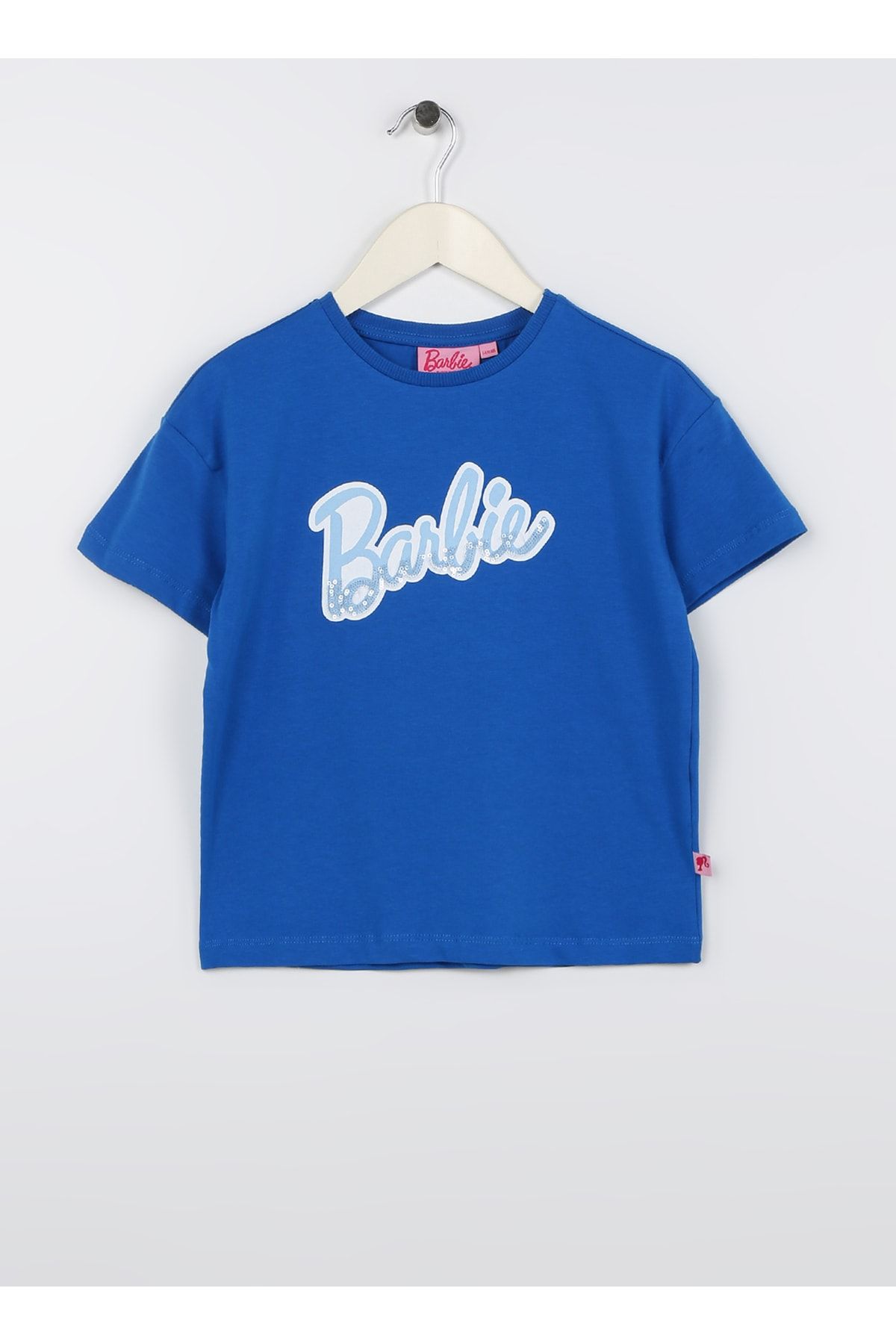 Barbie Baskılı Saks Kız Çocuk T-shirt 23ssb-80