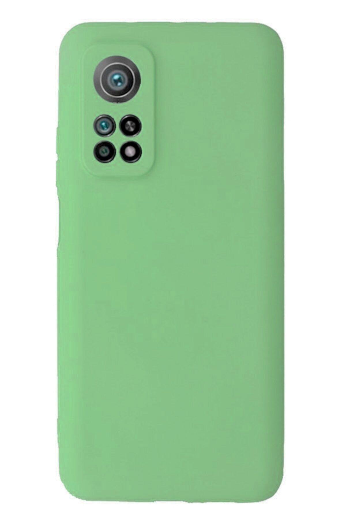 Mobilcadde Xiaomi Mi 10t Uyumlu Kamera Korumalı Yeşil Silikon Kılıf