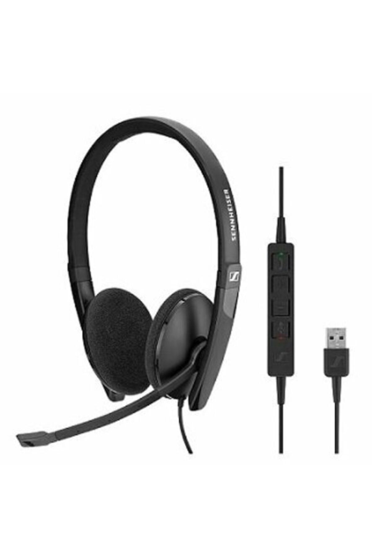 Sennheiser Siyah Sc 160 Usb Ctrl Çift Taraflı Usb Kablolu Kulaklık