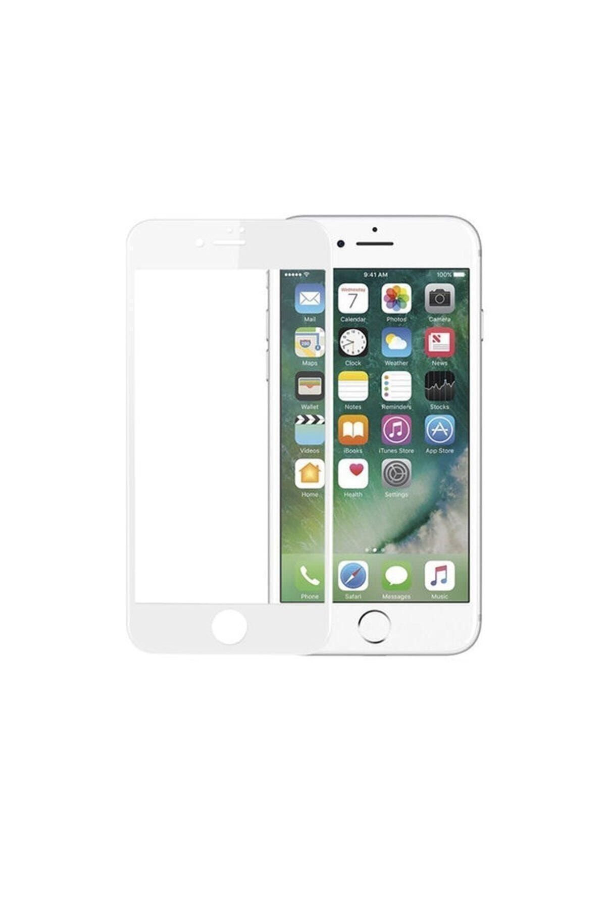 Telehome Iphone 7-8 Uyumlu Tam Kaplayan Kavisli Nano Kırılmaz Beyaz