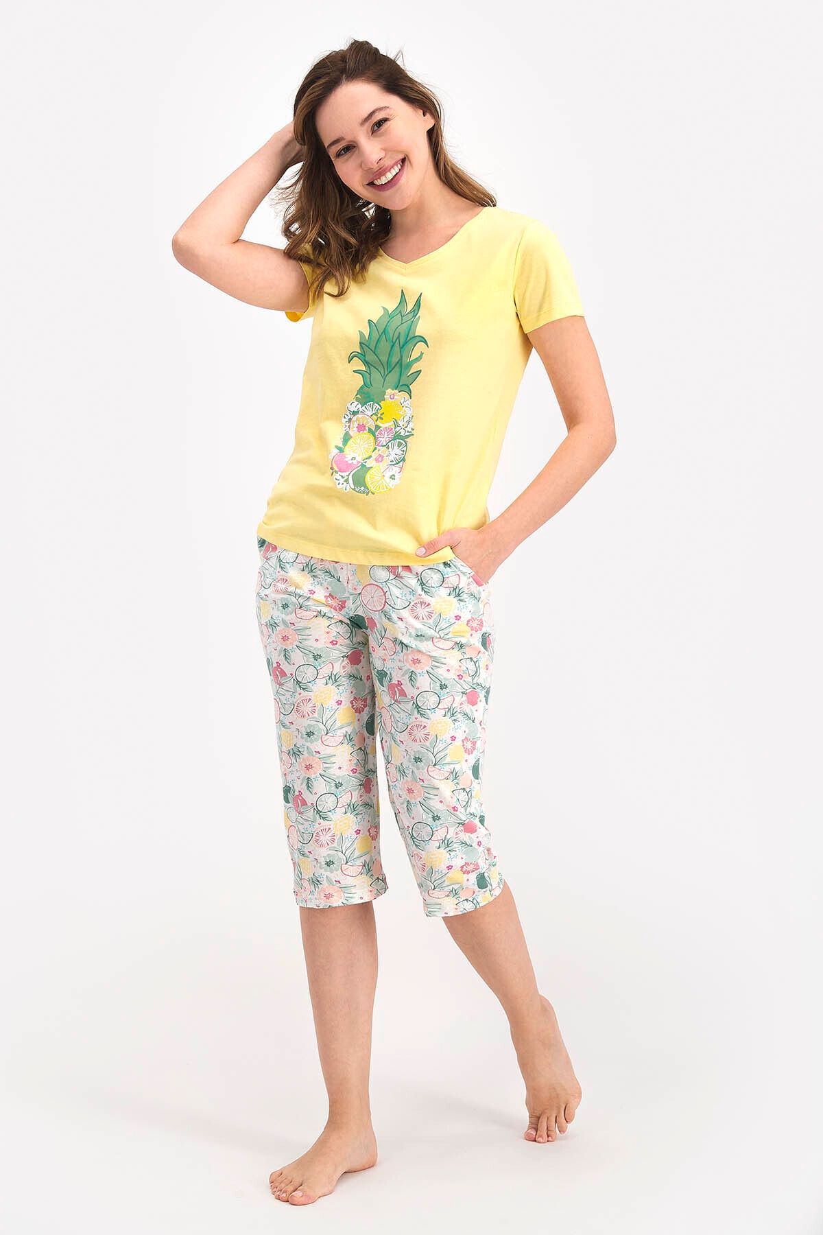 Arnetta Kısa Kol Kaprili Pijama Takımı ( Anne Kız Çocuk Kombin Yapılabilir Fiyatlar Ayrı Ayrıdır )