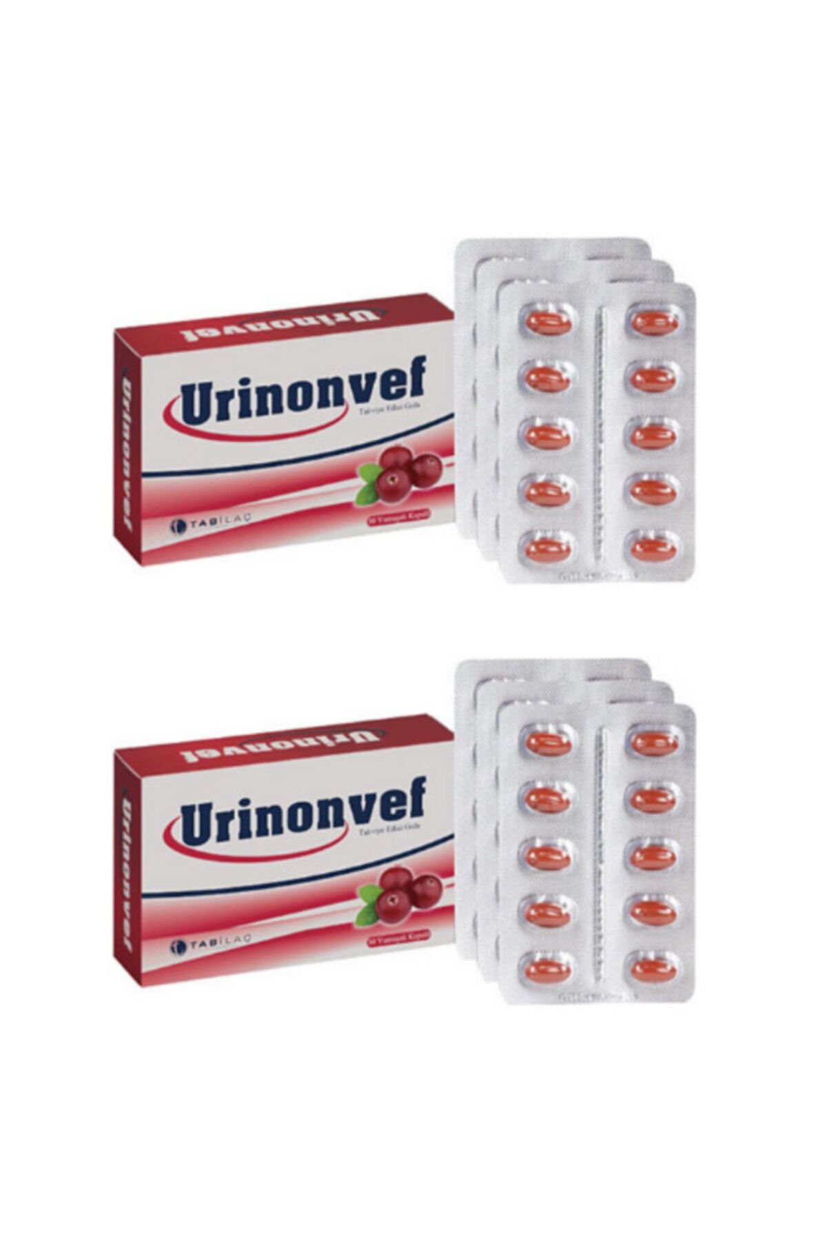 Urinonvef Cranberry Takviye Edici Gıda 2'li Set