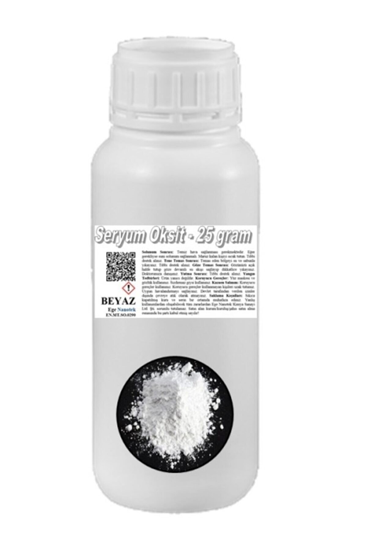 EGE NANOTEK Oto Cam Çizik Giderici Beyaz Seryum Oksit - 25 gram
