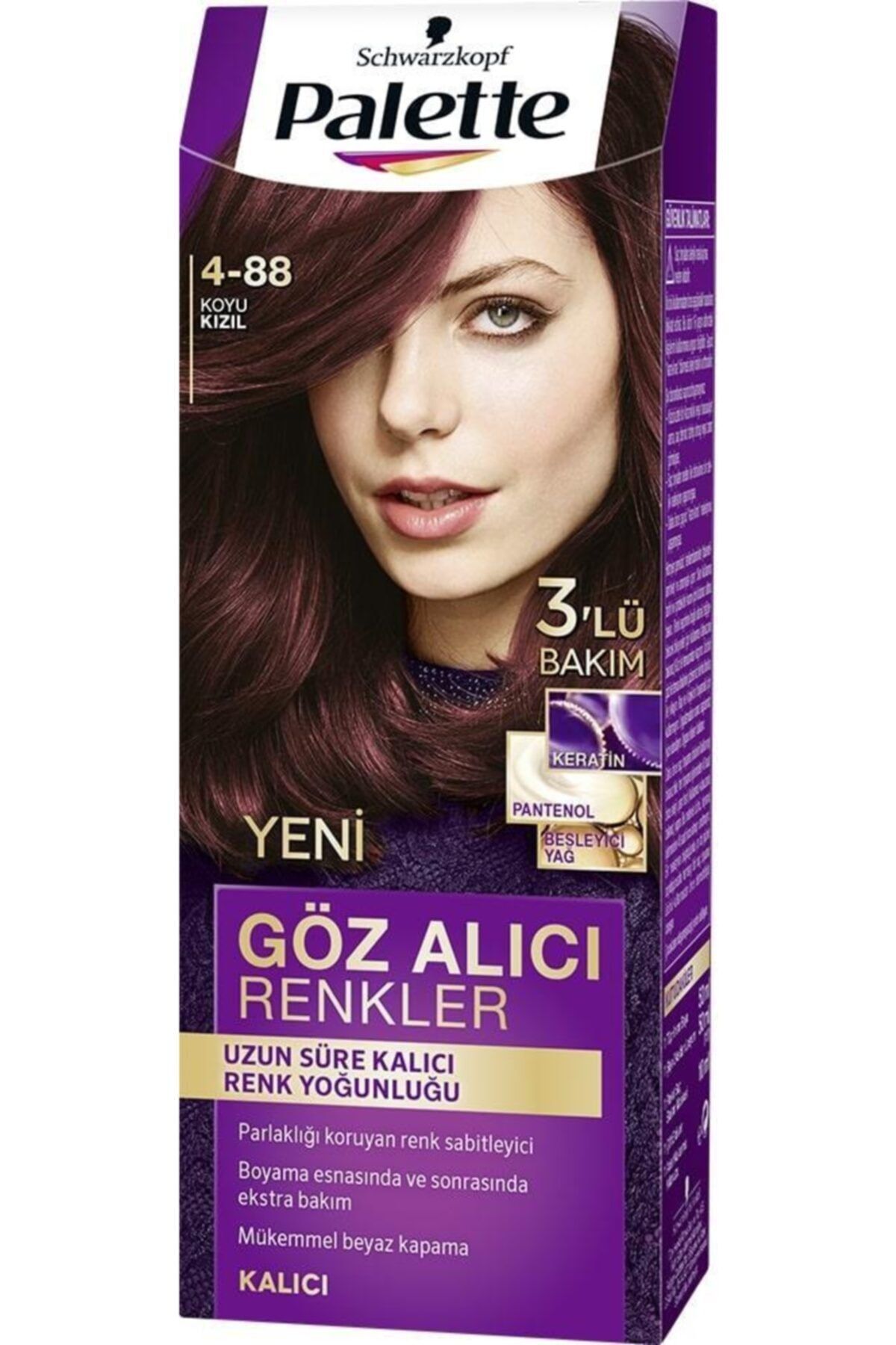 Palette Yoğun Göz Alıcı Renkler Saç Boyası 4.88 Koyu Kızıl