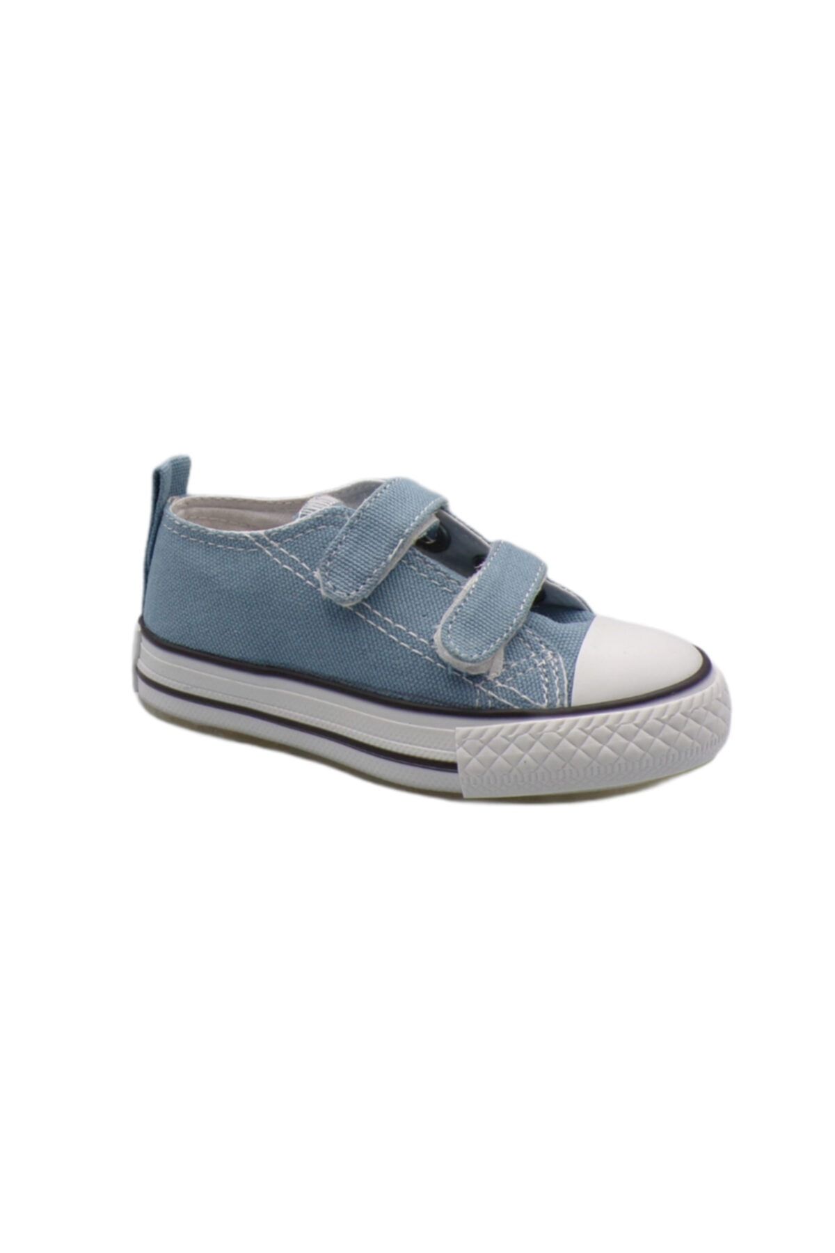 ASAF BEBE Mavi Keten Işıklı Cırtlı Bebek Ayakkabısı
