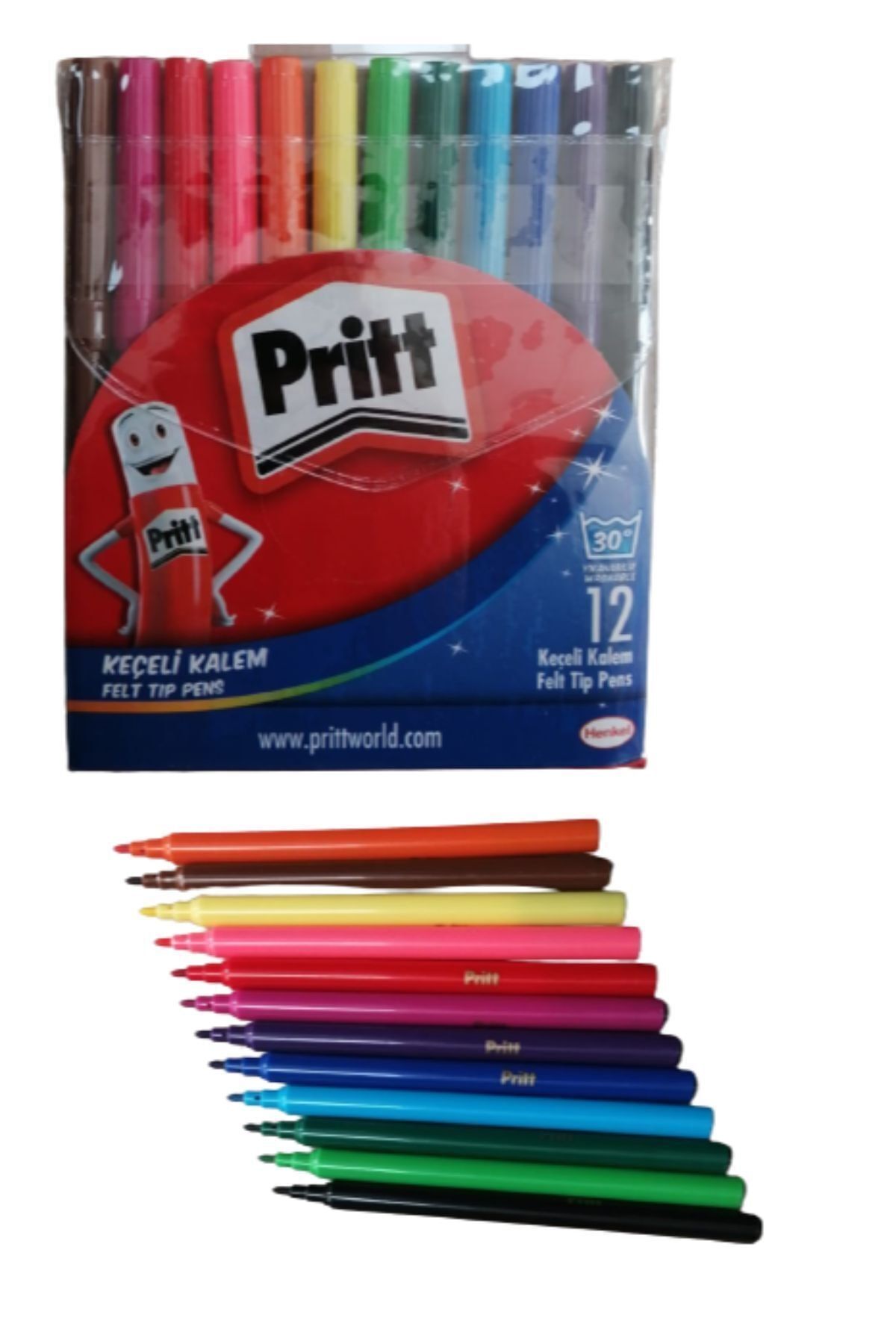 Pritt Keçeli Kalem 12 Renk 1 Paket