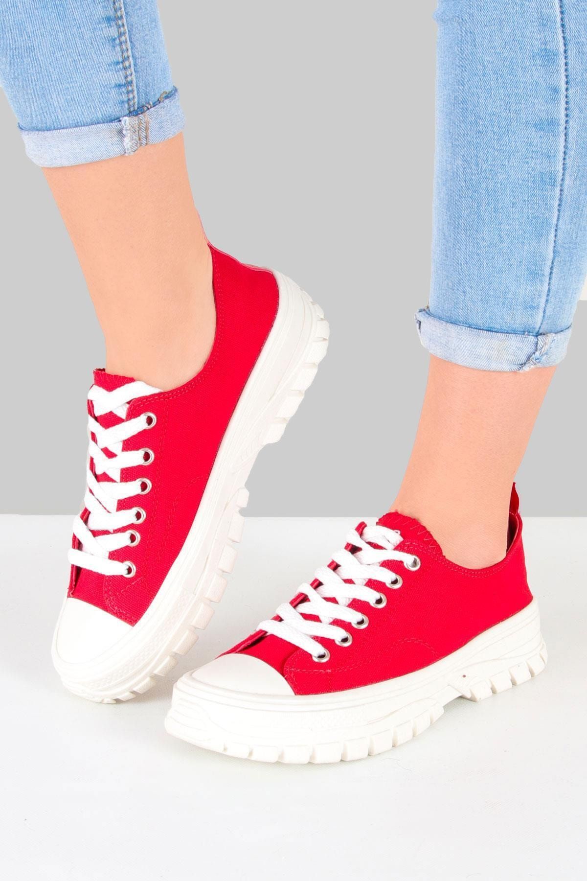 Pierre Cardin Kadın Kırmızı Günlük Spor Ayakkabı (pc-30661)