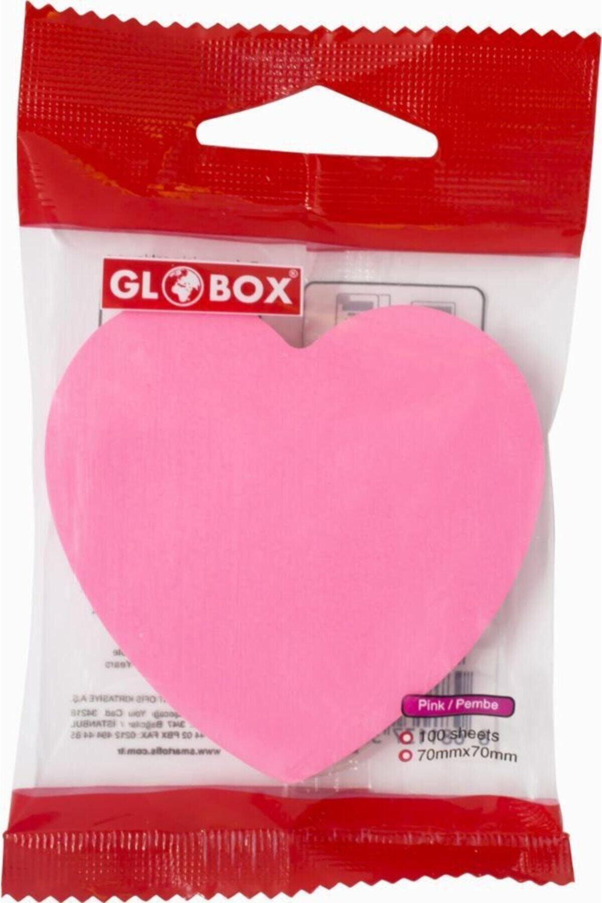 Globox Yapışkanlı Not Kağıdı 70x70mm Kalp Şekilli 100 Yaprak