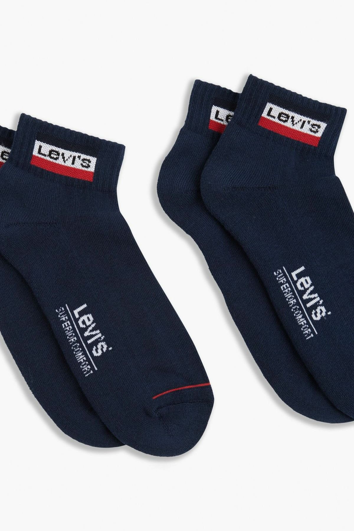 Levi's Erkek Mavi Desenli Kısa Çorap