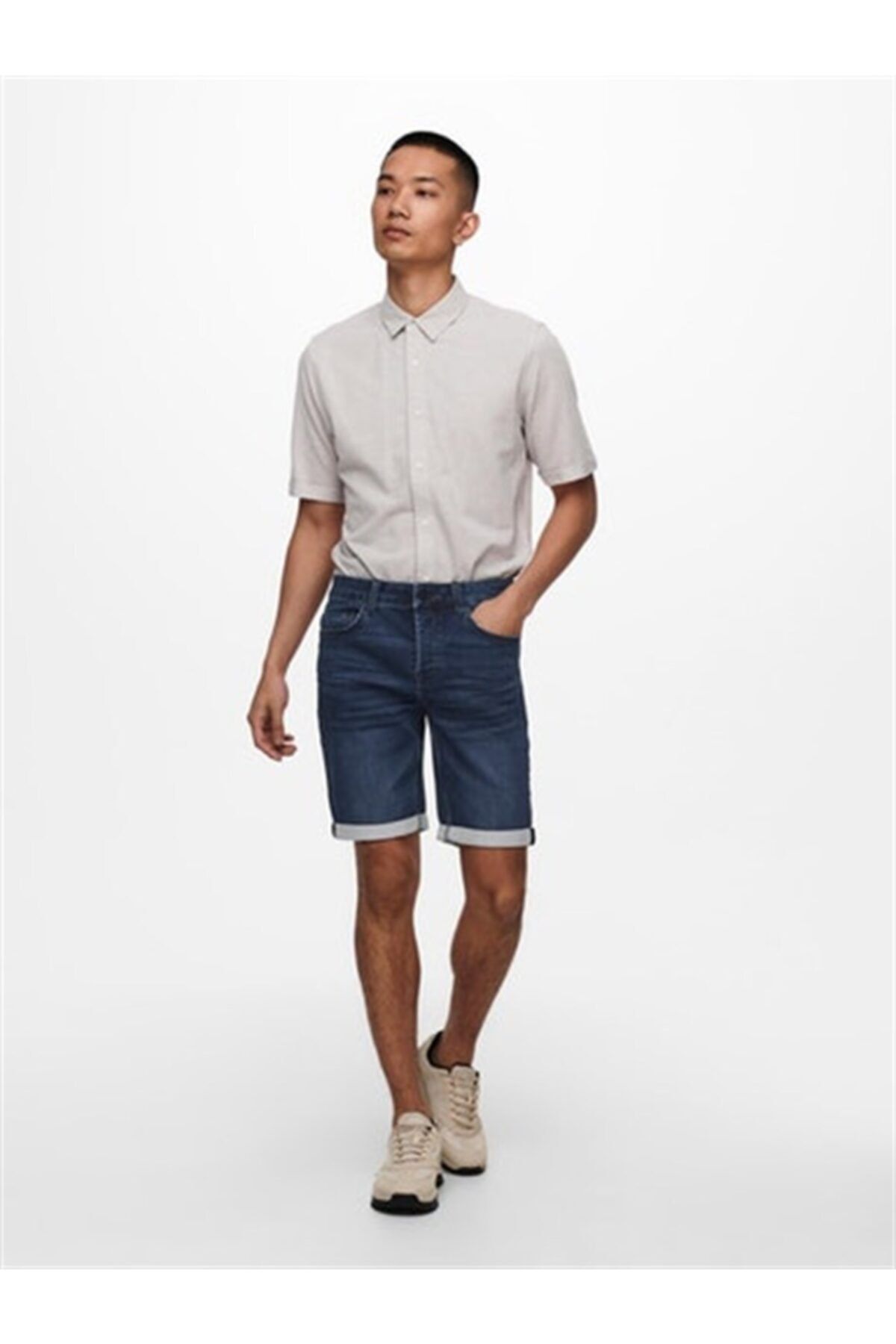 Only & Sons Erkek Mavi Reg D Blue Jog Şort