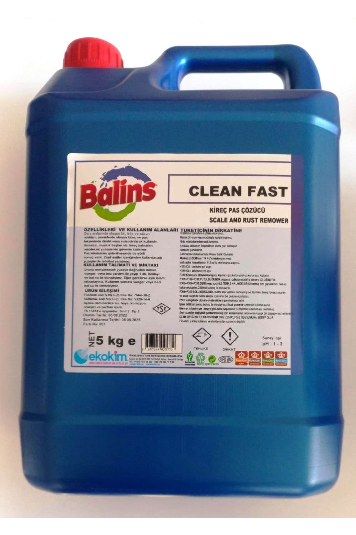 Bemol Balins Clean Fast .armatür-banyo Temizlik Ve Hijyen Maddesi. 5 Kg