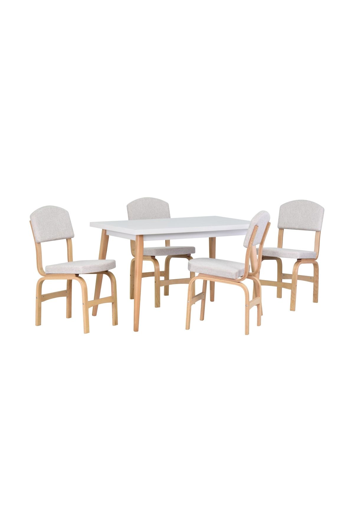 VİLİNZE Ege Sandalye Avanos Ahşap Mdf Mutfak Masası Takımı - 70x120 Cm