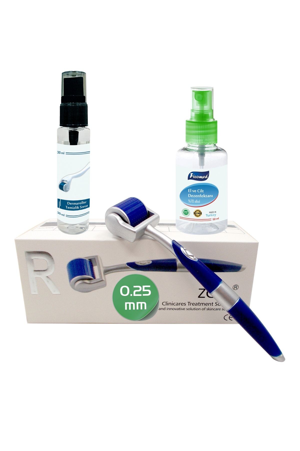 Zgts Blue Line Dermaroller 0.25mm Titanyum 192 Iğneli Derma Roller