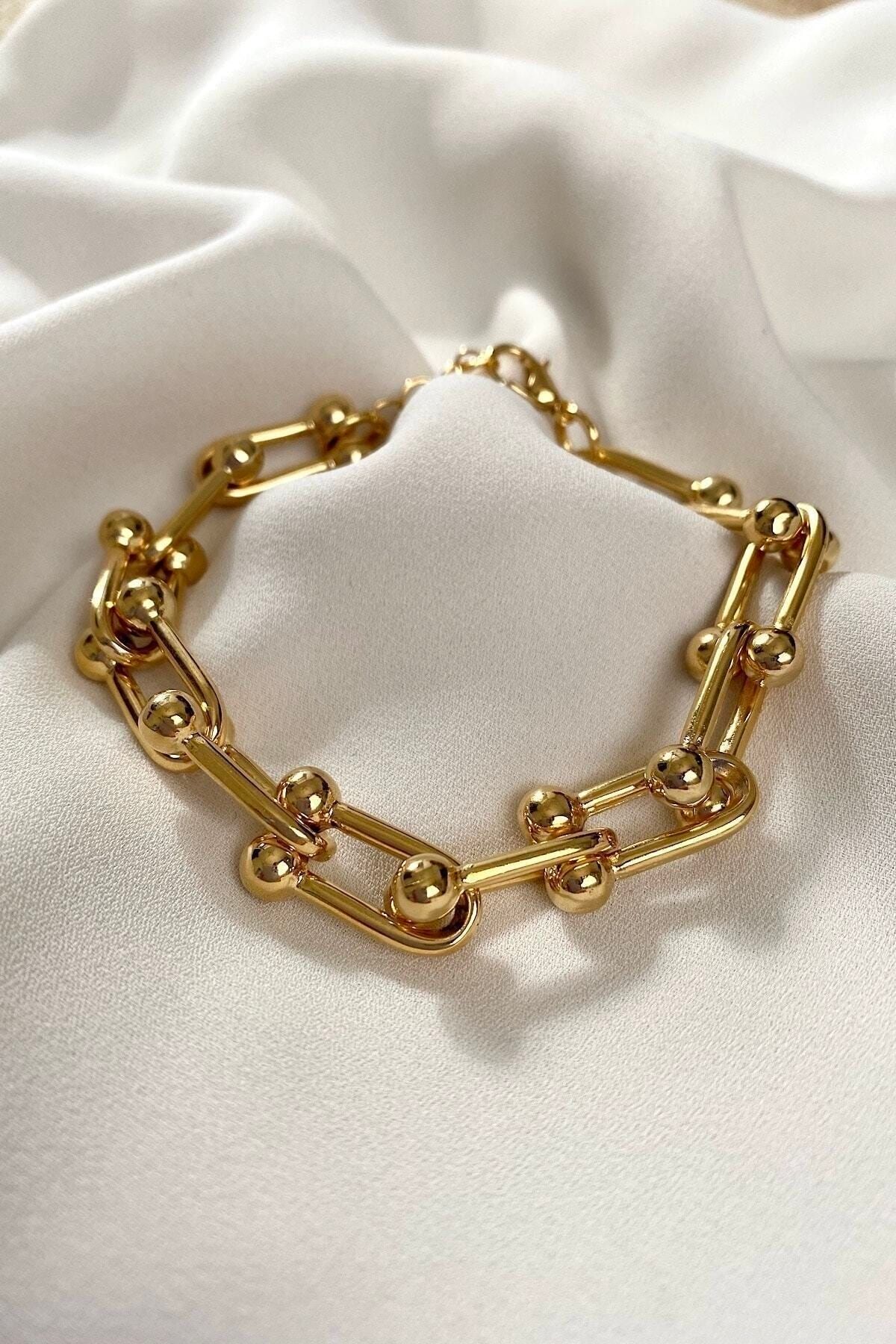 X-Lady Accessories Altın Kaplama Blanca Bileklik