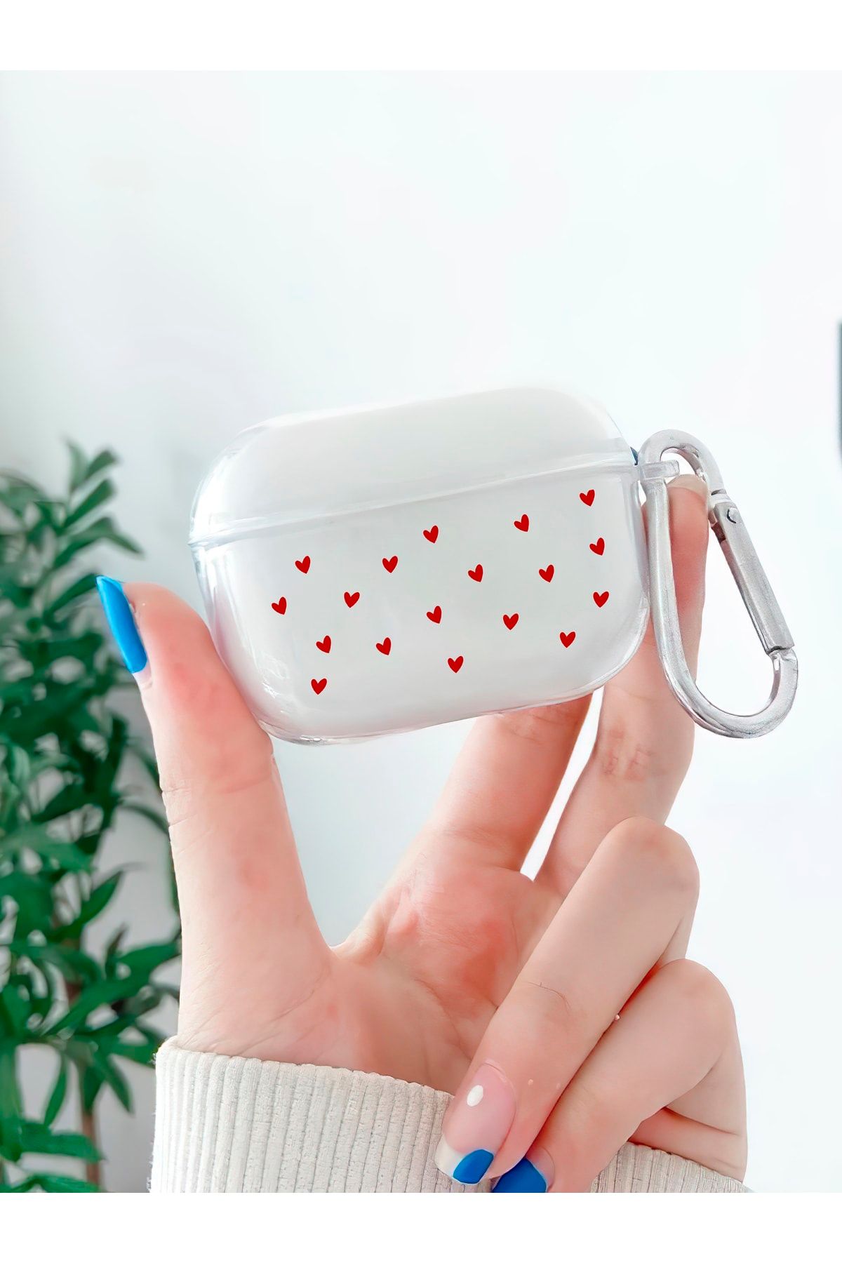 butikcase Pro  Minik Kalpler Desenli Şeffaf Slim Kılıfı
