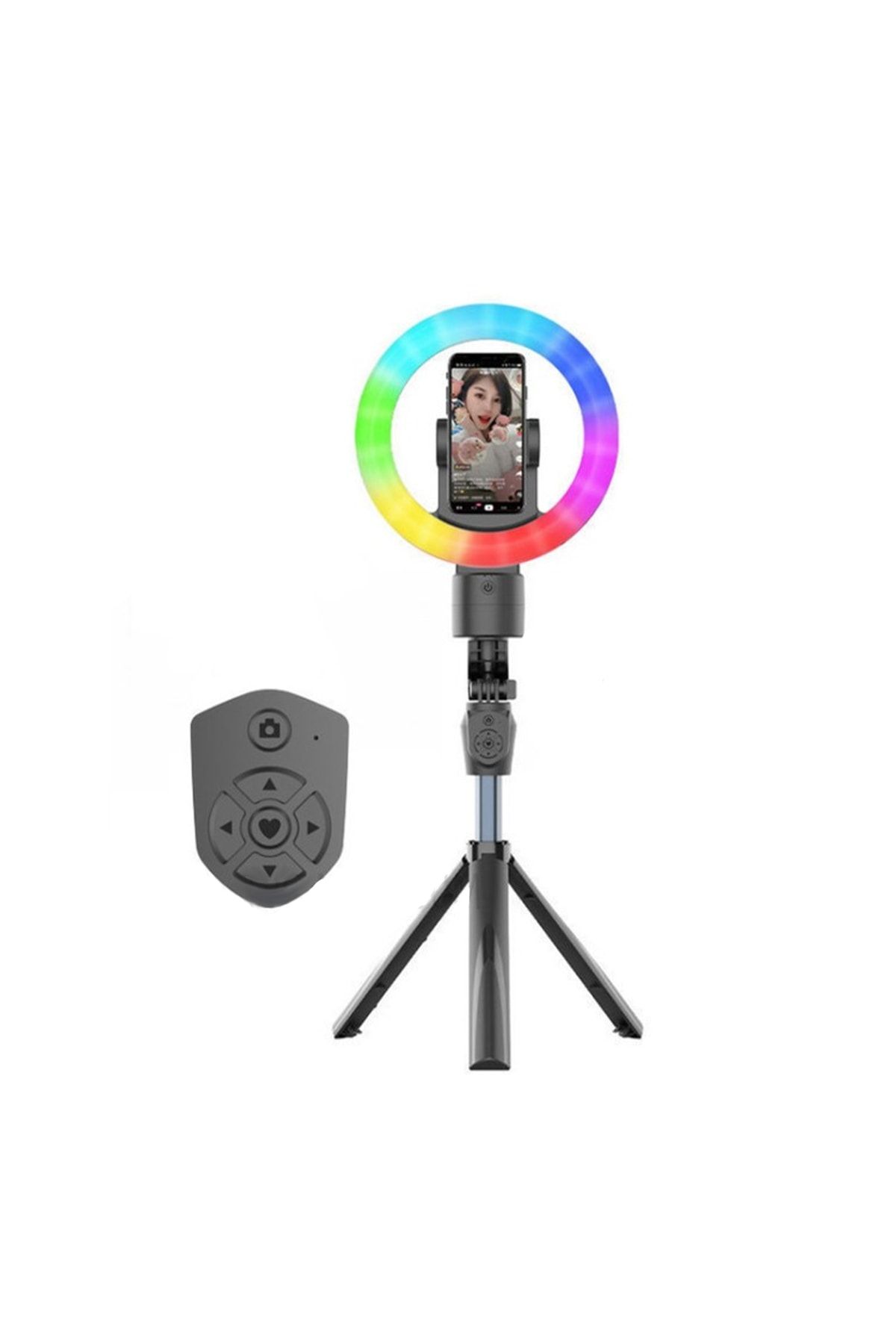 Nettech Wh-12 Uzaktan Kumandalı Ring Light Selfie Çubuk (siyah)
